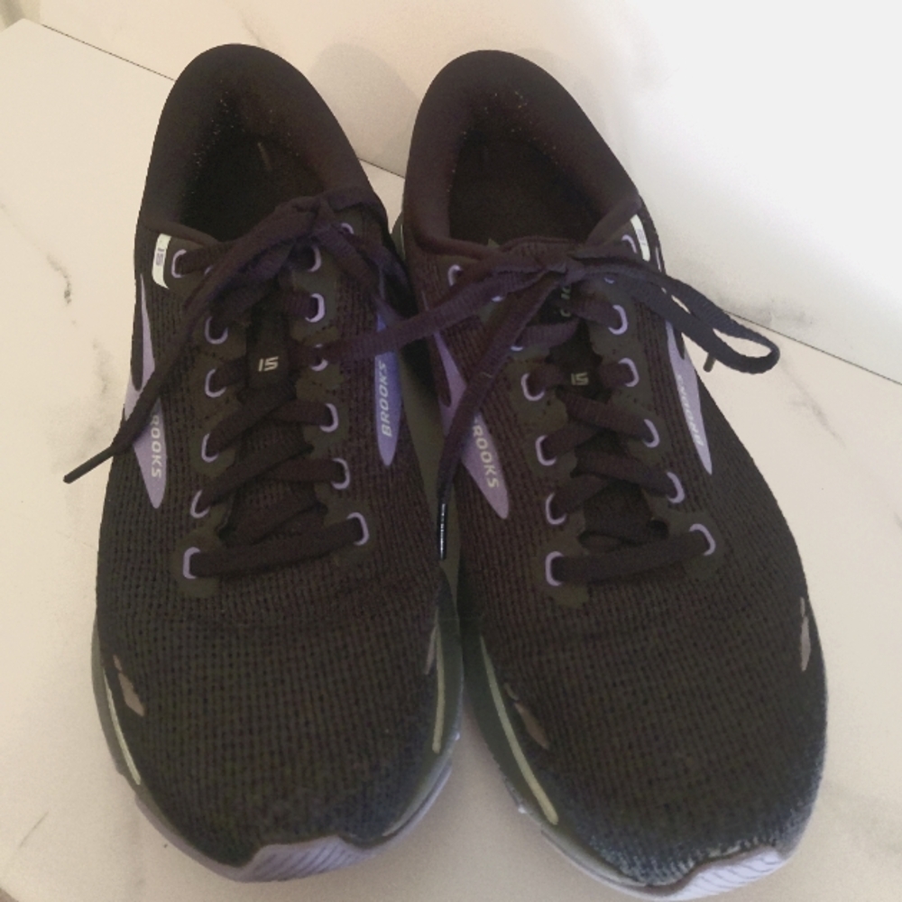 Women's Brooks Ghost 15 Black/Jacaranda/Salt Sz 8 - Picture 3 of 6